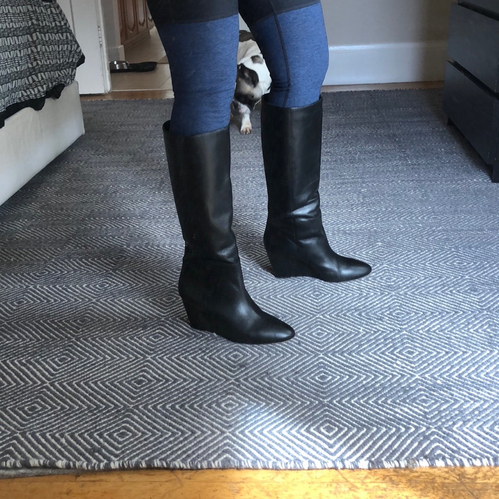 Loeffler Randall wedge boots size 9.5